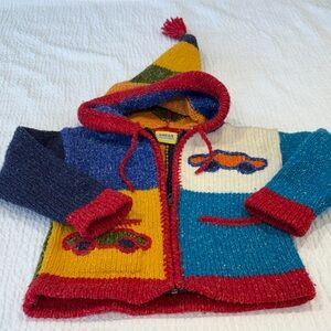 Sacos Lamb’s Wool Kids Multicolor Knitted Jacket